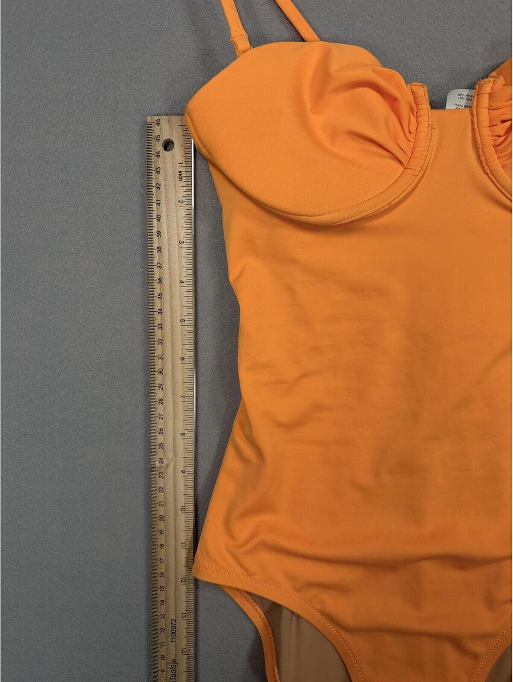 NWT J.Crew Underwire Size 2 Hi-Cut Swimsuit Fluorescent Orange Convertible Y2K - Picture 16 of 16
